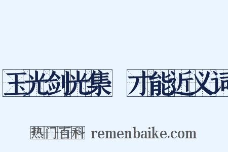 玉光剑光集·才能近义词是什么意思的图片